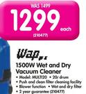 Wap 1500W Wet and Dry Vacuum Cleaner MULTI20