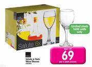 Salute Wine Glasses-6 Per Pack