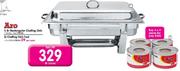 ARO 8Ltr Rectangular Stainless Steel Chafing Dish