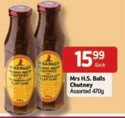 Mrs H.S.Balls Chutney Assorted-470gm Each
