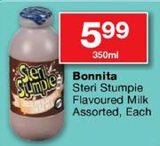 Bonnita Steri Stumpie Flavoured Milk Assorted-350ml Each
