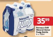 Bonaqua Still Mineral Water Pump Bottle-6 x 750ml