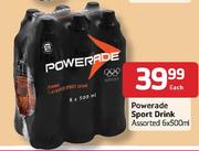 Powerade Sport Drink-6 x 500ml Each