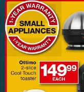 Ottimo 2-SLice Cool Touch Toaster-Each