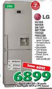 LG Silver Water On Tap Bottom Fridge Freezer-296Ltr(GRF429BLQK)