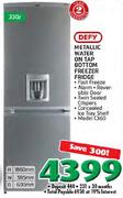 Defy Metallic Water On Tap Bottom Freezer Fridge-330Ltr(C360)