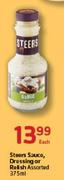 Steers Sauce,Dressing Or Relish Assorted-375ml Each