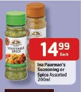 Ina Paarman's Seasoning Or Spice Assorted-200ml Each