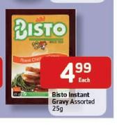 Bisto Instant Gravy Assorted-25g Each