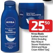 Nivea Body Loction Assorted 400ml- Each