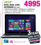 Acer Intel Dual Core Notebook(E1-531)
