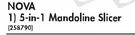 Nova 5-In-1 Mandoline Slicer-Each