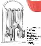 Style House 24 Piece Stainless Steel Hanging Cutley Set-Per Set