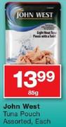 John West Tuna Pouch Assorted 85g-Each