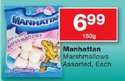 Manhattan Marshmallows Assorted 150g-Each