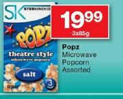 Popz Microwave Popcorn Assorted 3x85g-Each