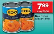 Koo Peach Slices/Halves 410g-Each