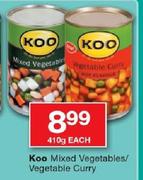 Koo Mixed Vegetables/Vegetable Curry 410g-Each 