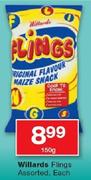 Willards Filling Assorted 150g-Each