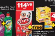 Alpo Dog Food Assorted 8kg+ Free 385g Husky Dog Food Assorted-Each