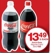 Coca-Cola Regular/Light/Zero/Tab 2L-Each