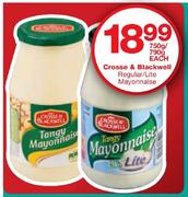 Crosse & Blackwell Regular/Lite Mayonnaise-750/790gm Each