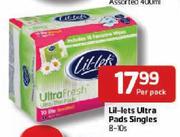 Lil-Lets Ultra Pads Singles 8-10's Per Pack