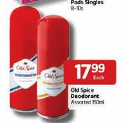 Old Spice Deodorant Assorted-150ml Each