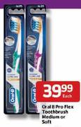 Oral B Pro Flex Toothbrush Medium Or Soft-Each