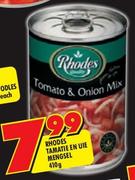 Rhodes Tamatie En Uie Mengsel-410g Each