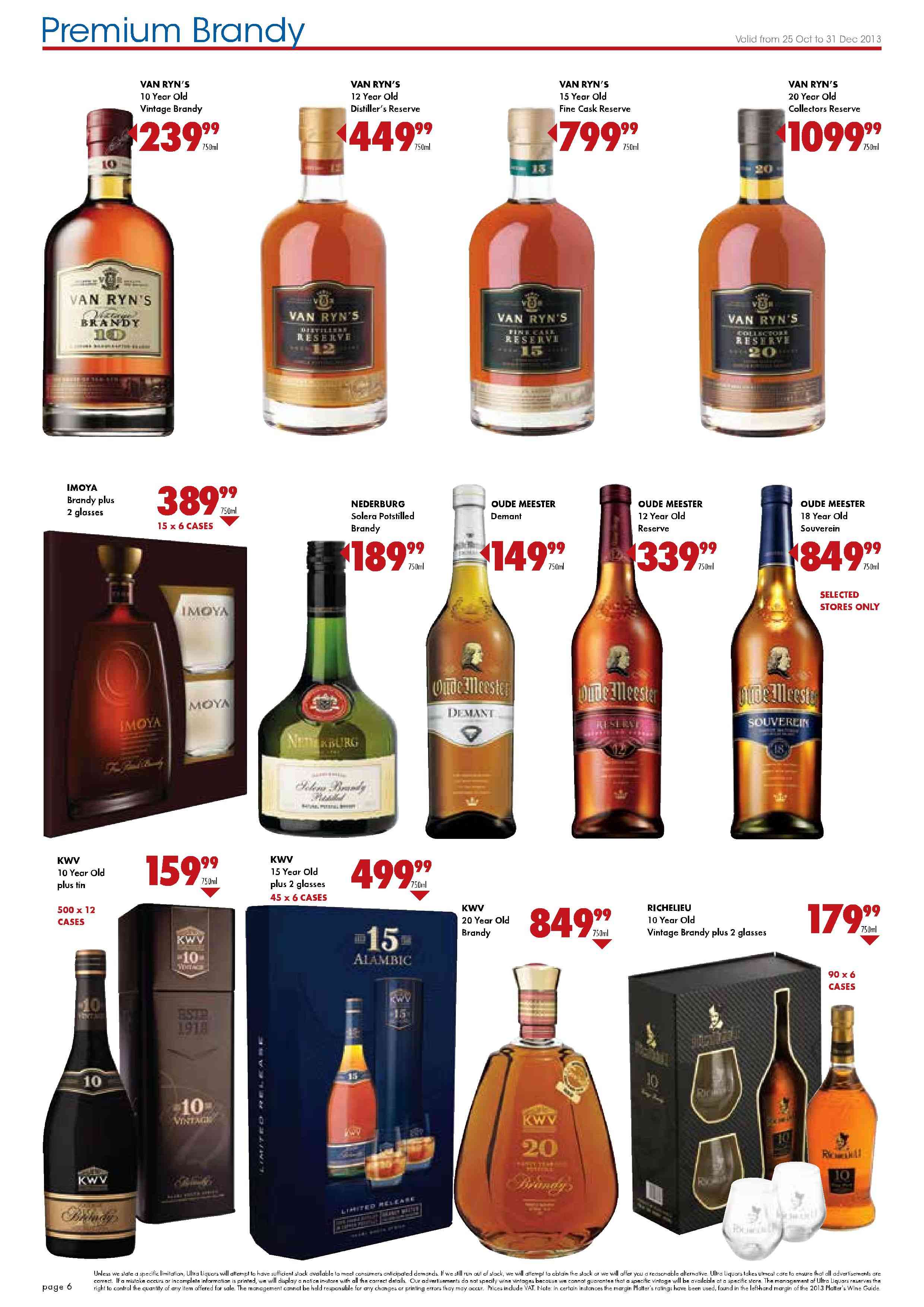 Special Oude Meester 18 Year Old Souverein Brandy750ml — www.guzzle.co.za