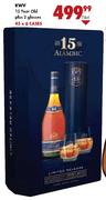 KWV 15 Year Old Brandy-750ml Plus 2 Glasses