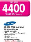 Samsung 12000 BTU Split Unit Air Conditioner(AQ12UGAN)
