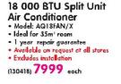 Samsung 18000 BTU Split Unit Air Conditioner(AQ18FAN/X)