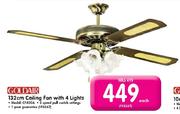 Goldair Ceiling Fan With 4 Lights-132cm(CF400A)