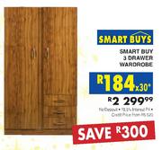 Smart Buy 3 Drawer Wardrobe