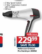 Mellerware Crimson Pro Hairdryer-2000W