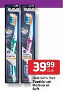 Oral B Pro Flex Toothbrush Medium or Soft Each