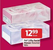 PnP 3 Ply Facial Tissue-100's Each