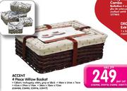 Accent 4 Piece Willow Basket-Per Set