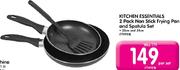 Kitchen Essentials 2 Pack Non Stick Frying Pan And Spatula Set-Per Set