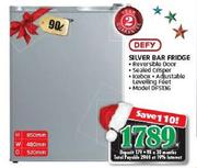 Defy 90Ltr Silver Bar Fridge DFS136