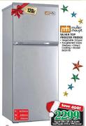 Muller & Haupt 120Ltr Silver Top Freezer Fridge BCD178