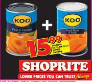 Koo Peach Halves Or Slices In Syrup-2X410g