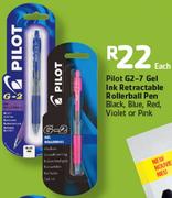 Pilot G2-7 Gel Ink Retractable Rollerball Pen-Each