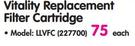 Vitality Replacement Filter Cartridge LLVFC