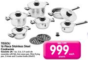 Tissoli 16 Piece Stainless Steel Cookware
