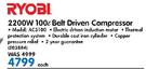 Ryobi 2200W 100L Belt Driven Compressor AC3100