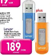 Lexar 24GB Twin Pack Flash Drive Bundle