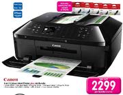 Canon 4-in-1 Colour Inkjet Printer Plus Ink Bundle MX924